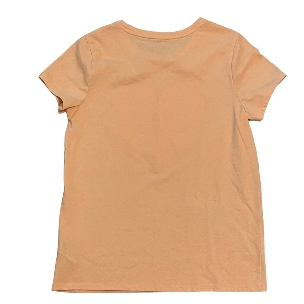 Cat & Jack Orange Heart Graphic Short Sleeve Short Size L